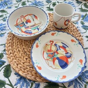 Tiffany & Co. Seashore Child’s plate, bowl & cup set